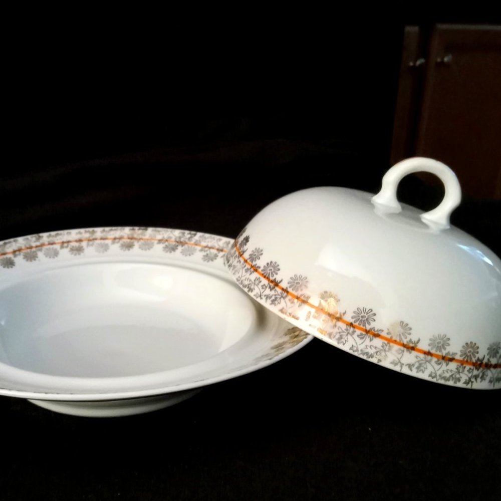 VINTAGE MADE IN GERMANY BUTTER/CHEESE COVERED DISH MARKED P K UNITY GERMANY,